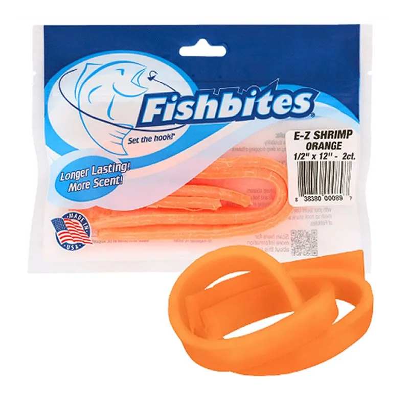 FISHBITES Carnada SHRIMP Longer Lasting E-Z Camarón - Naranjo