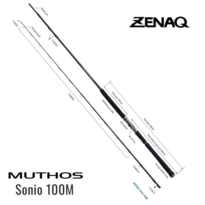 ZENAQ Caña MUTHOS SONIO 100M (Anillas RG)